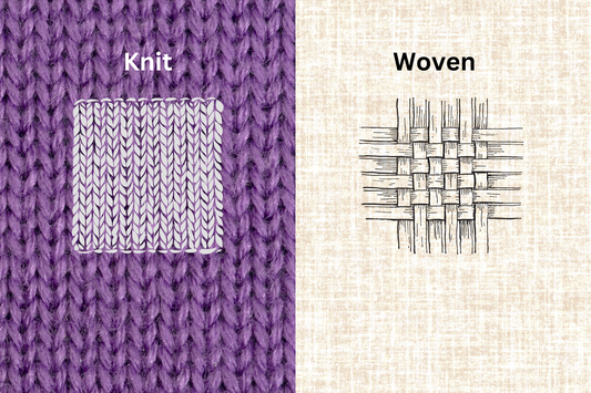 Knits and woven fabrics