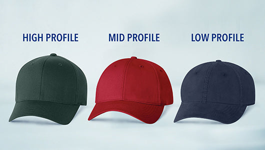 High profile cap vs mid profile cap vs low profile cap Across the Stitch