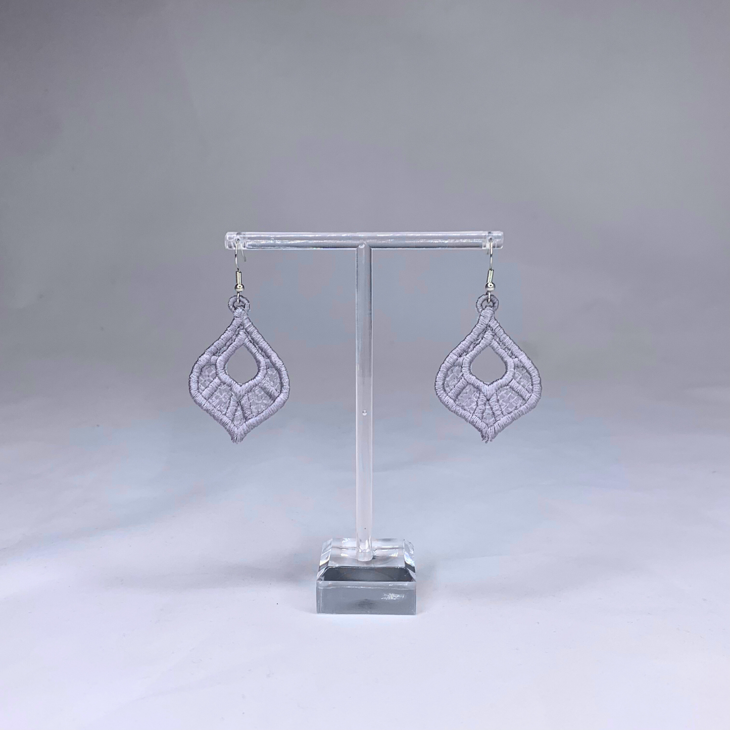 Hollow Teardrops Embroidered Earrings