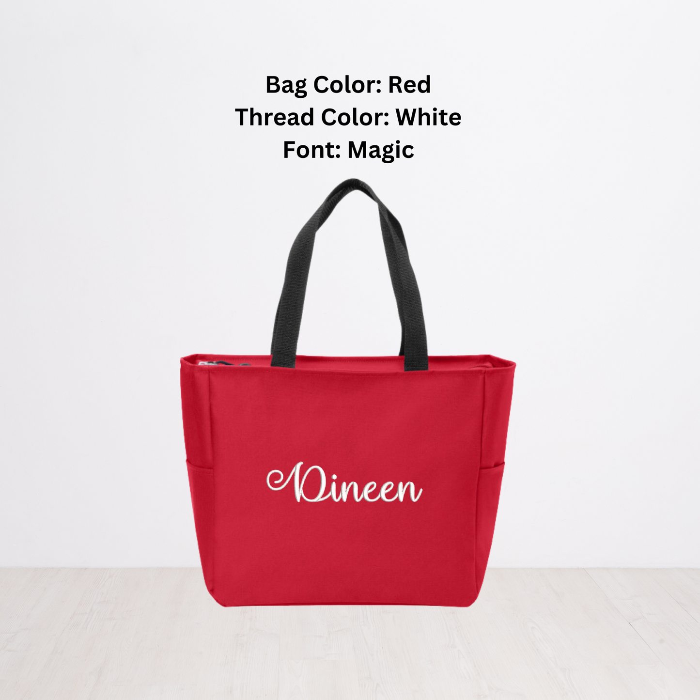 Personalized Embroidered Canvas Tote Bag
