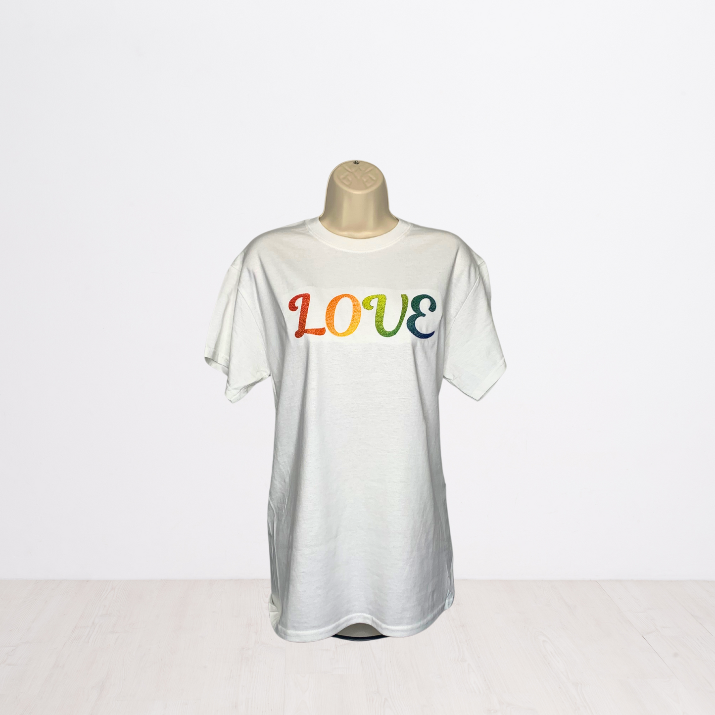 Rainbow Love Embroidered Shirt