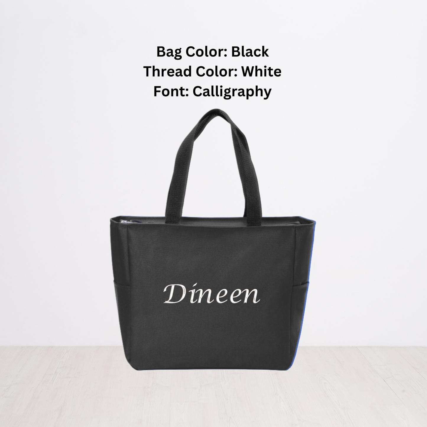 Personalized Embroidered Canvas Tote Bag