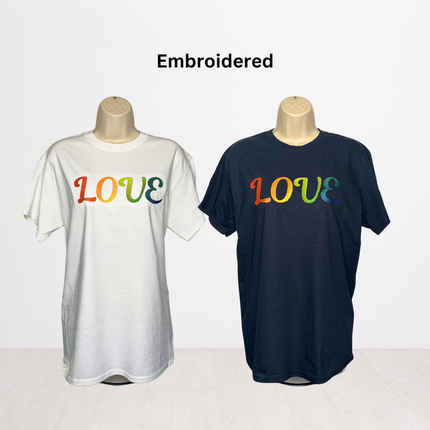Rainbow Love Embroidered Shirt