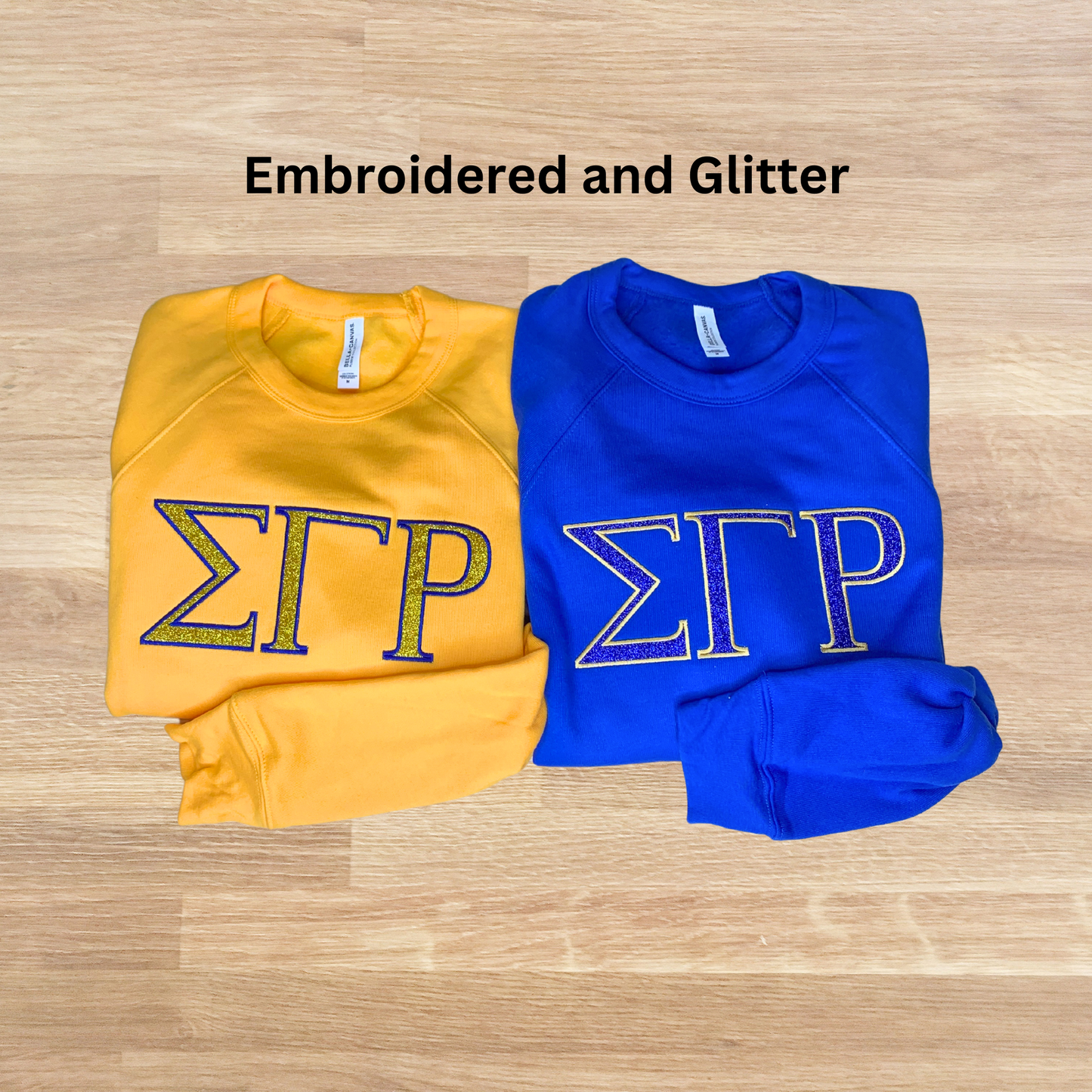Sigma Gamma Rho Embroidered Glitter Sweatshirt