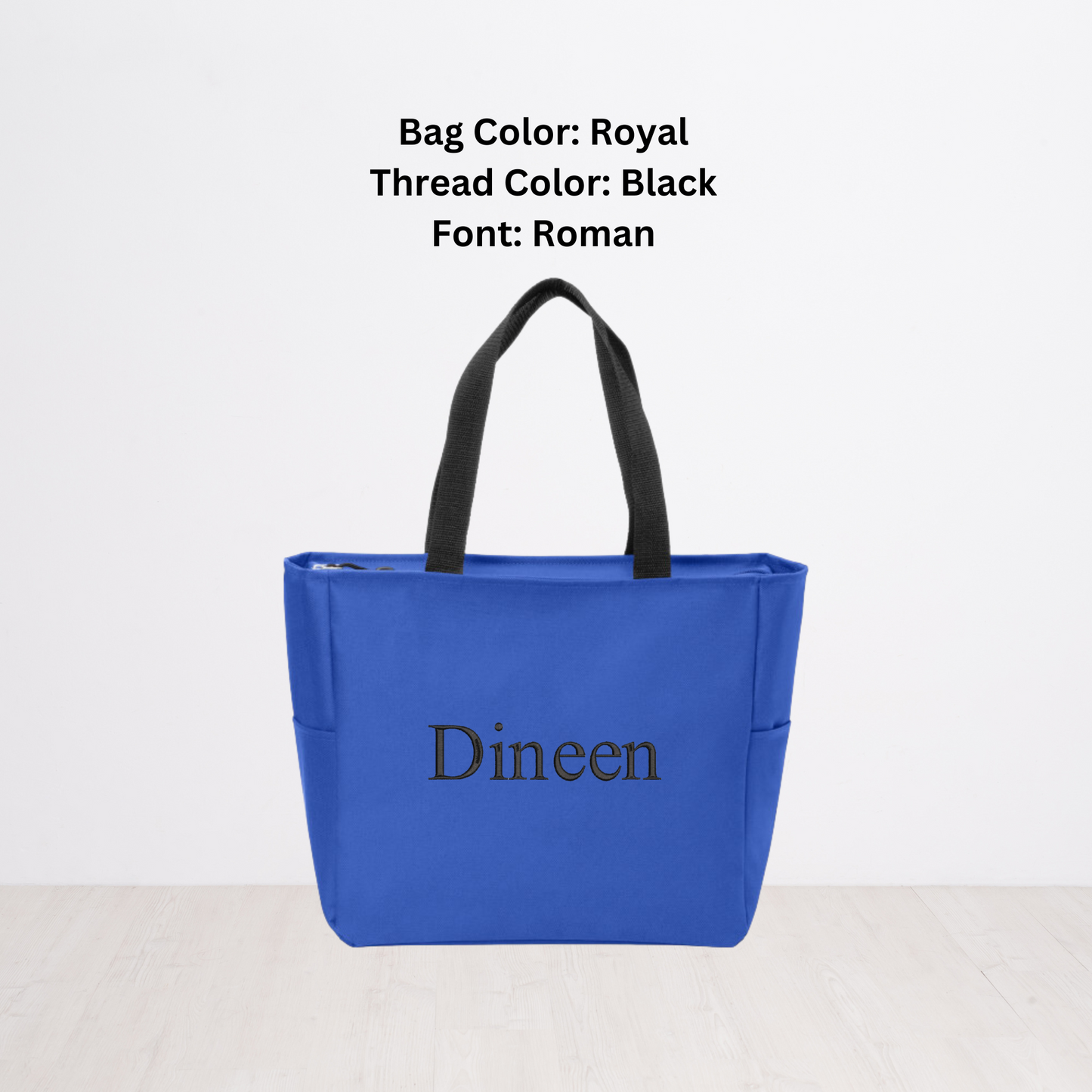 Personalized Embroidered Canvas Tote Bag