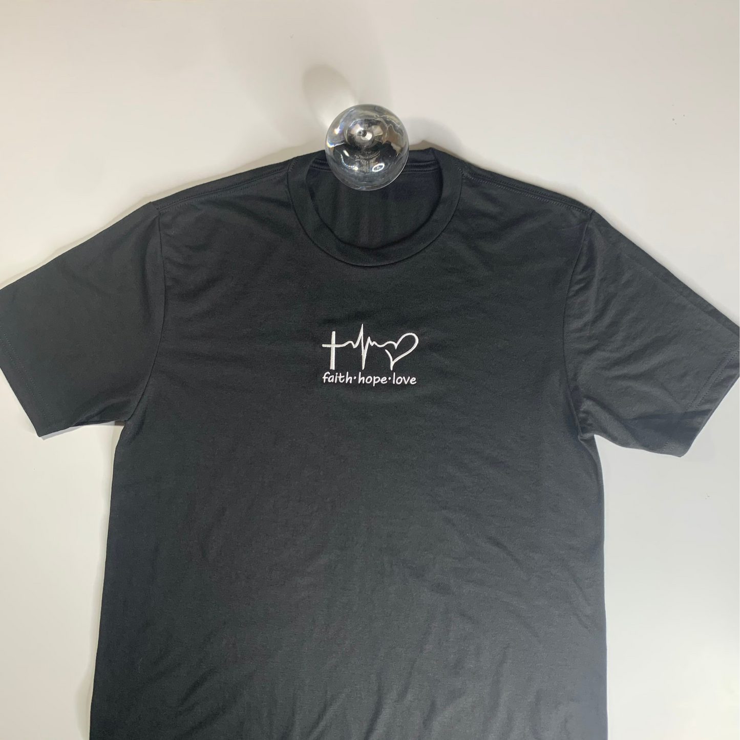 Faith Hope Love Embroidered T-shirt