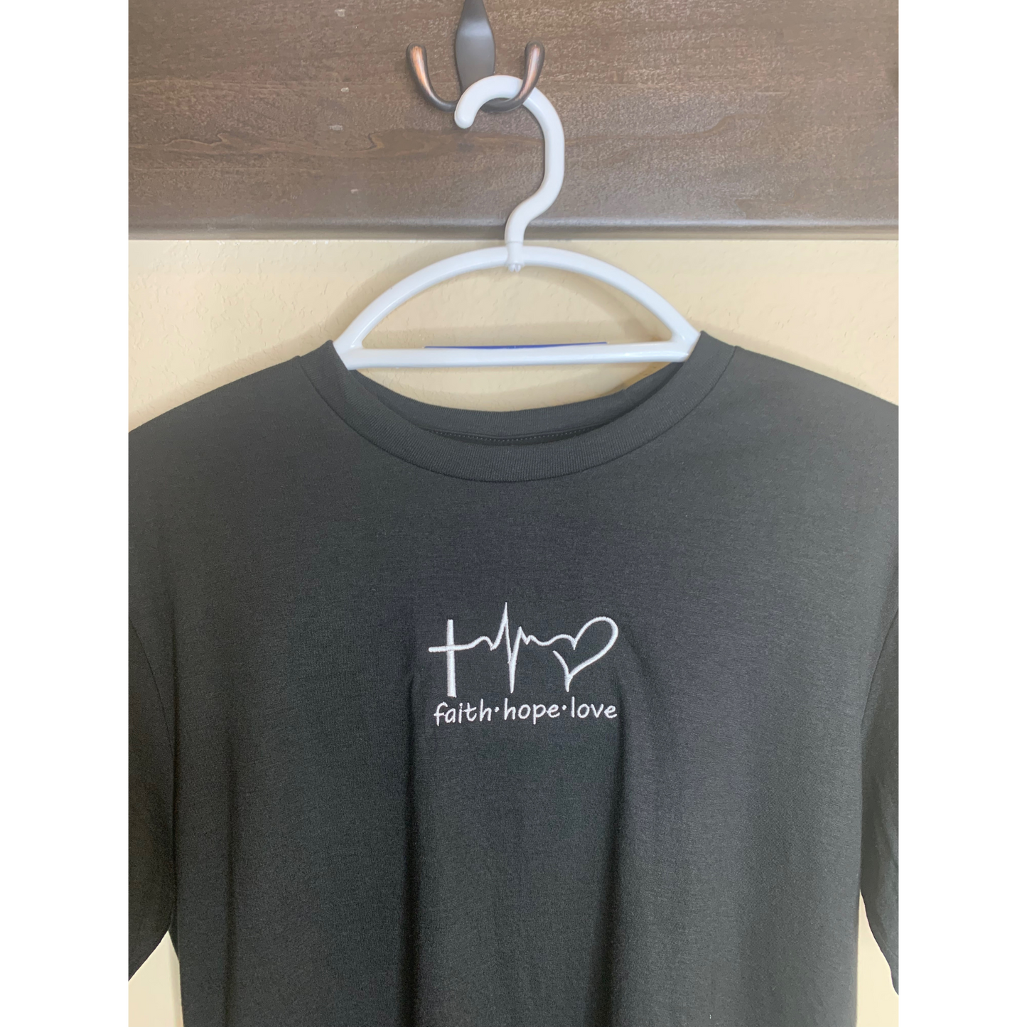 Faith Hope Love Embroidered T-shirt