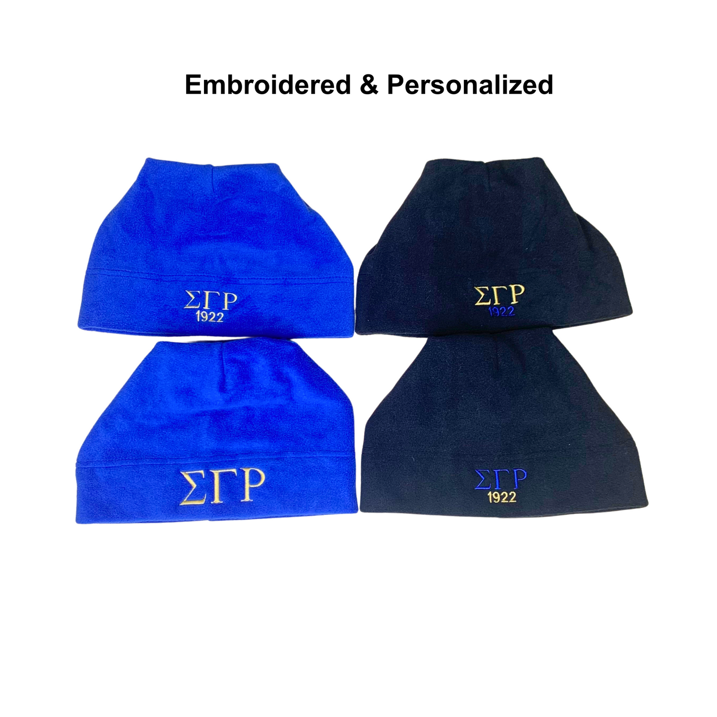 Sigma Gamma Rho Personalized Embroidered Fleece Hat Beanie