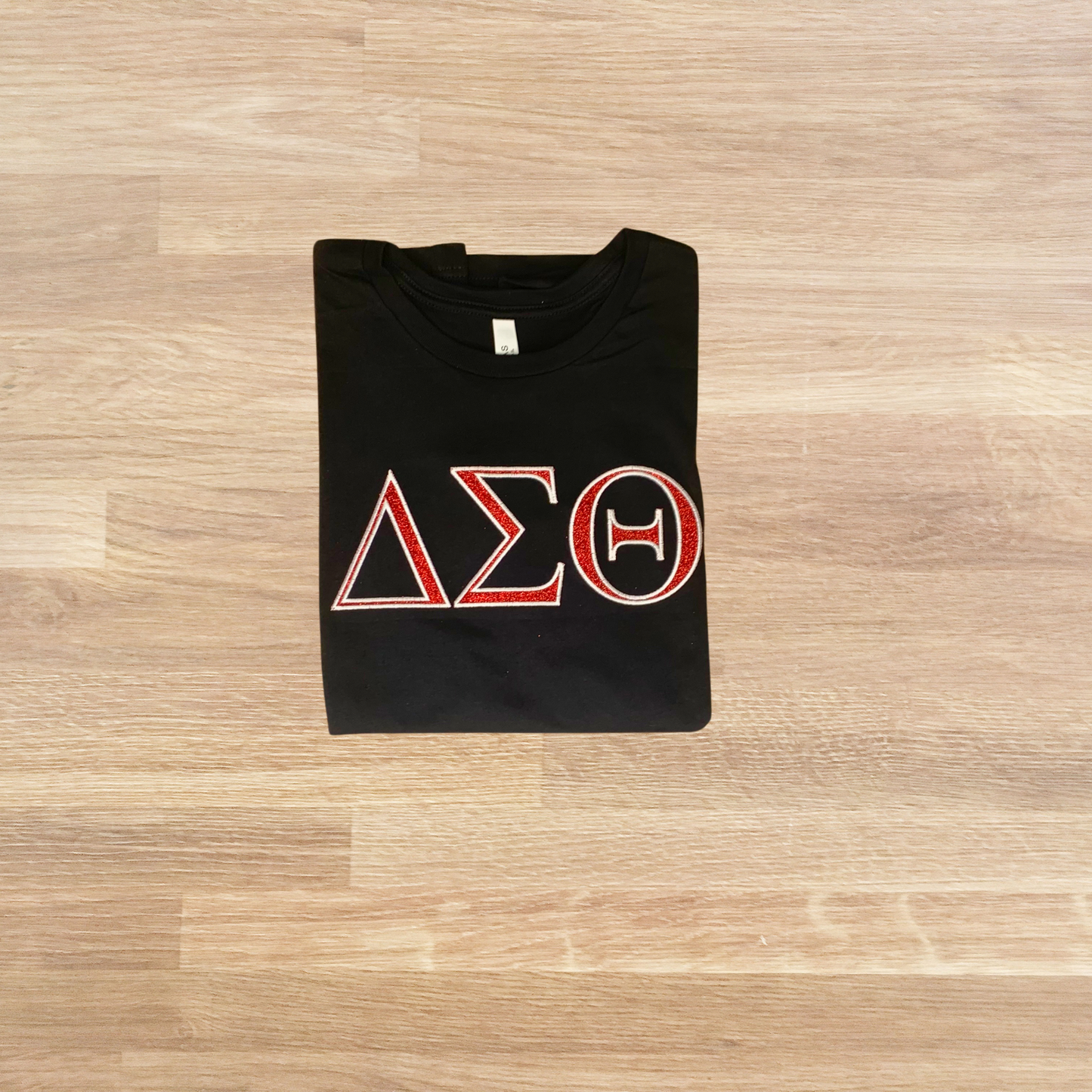Delta Sigma Theta Embroidered Glitter T-Shirt