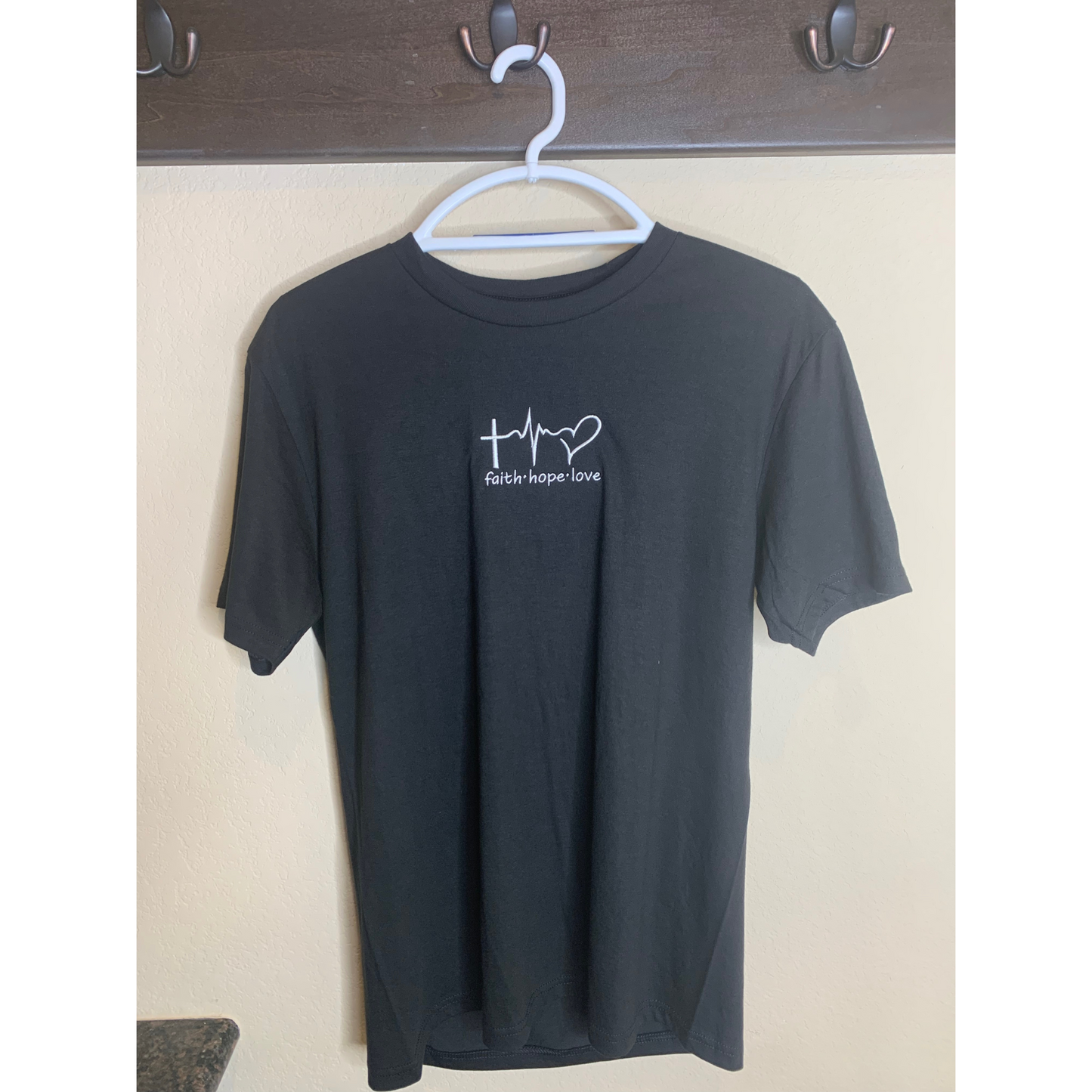 Faith Hope Love Embroidered T-shirt