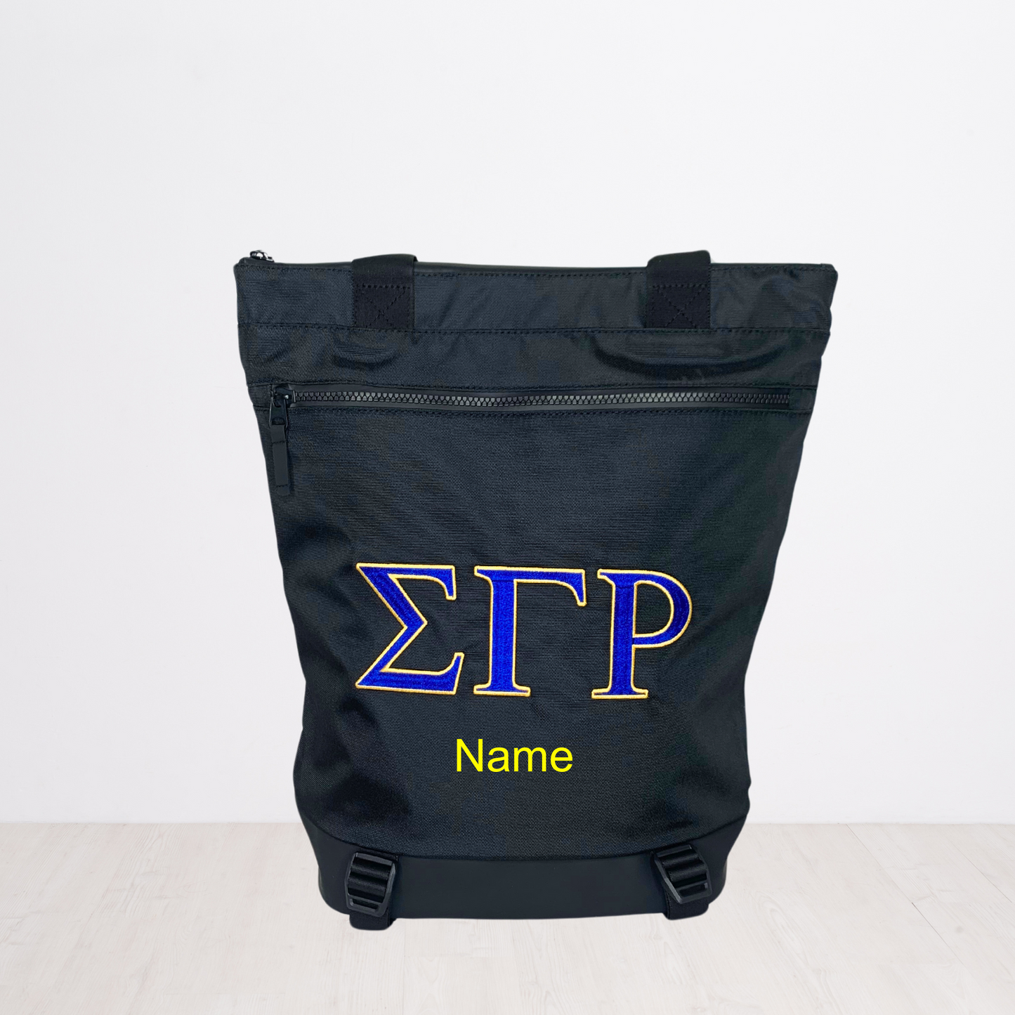 Sigma Gamma Rho Personalized Embroidered Convertible Tote Bag Backpack