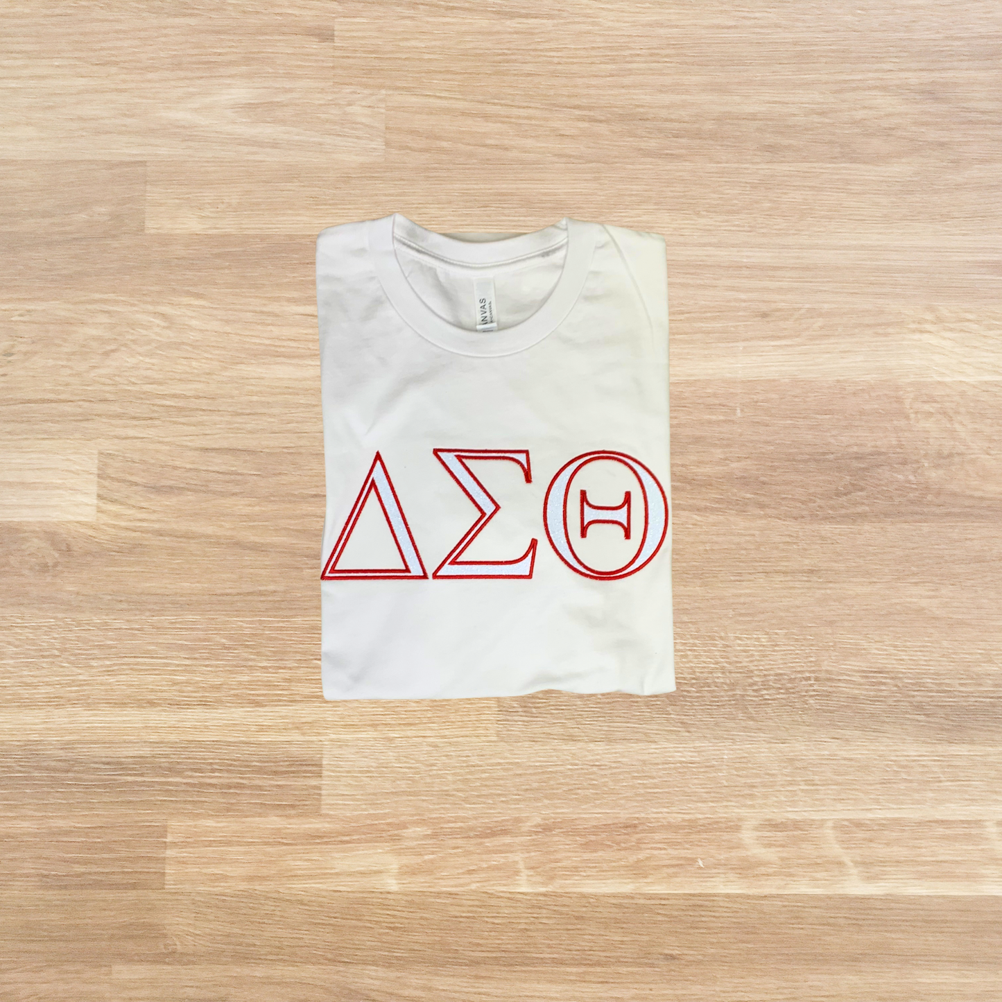 Delta Sigma Theta Embroidered Glitter T-Shirt