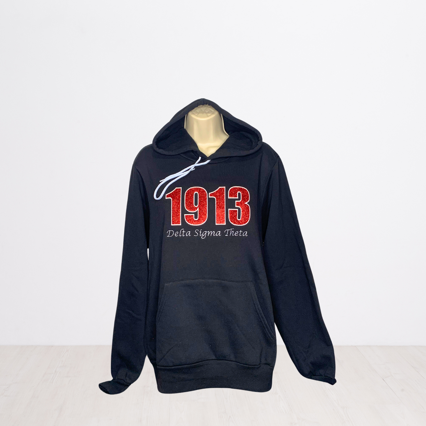 1913 Delta Sigma Theta Embroidered Glitter Hoodie