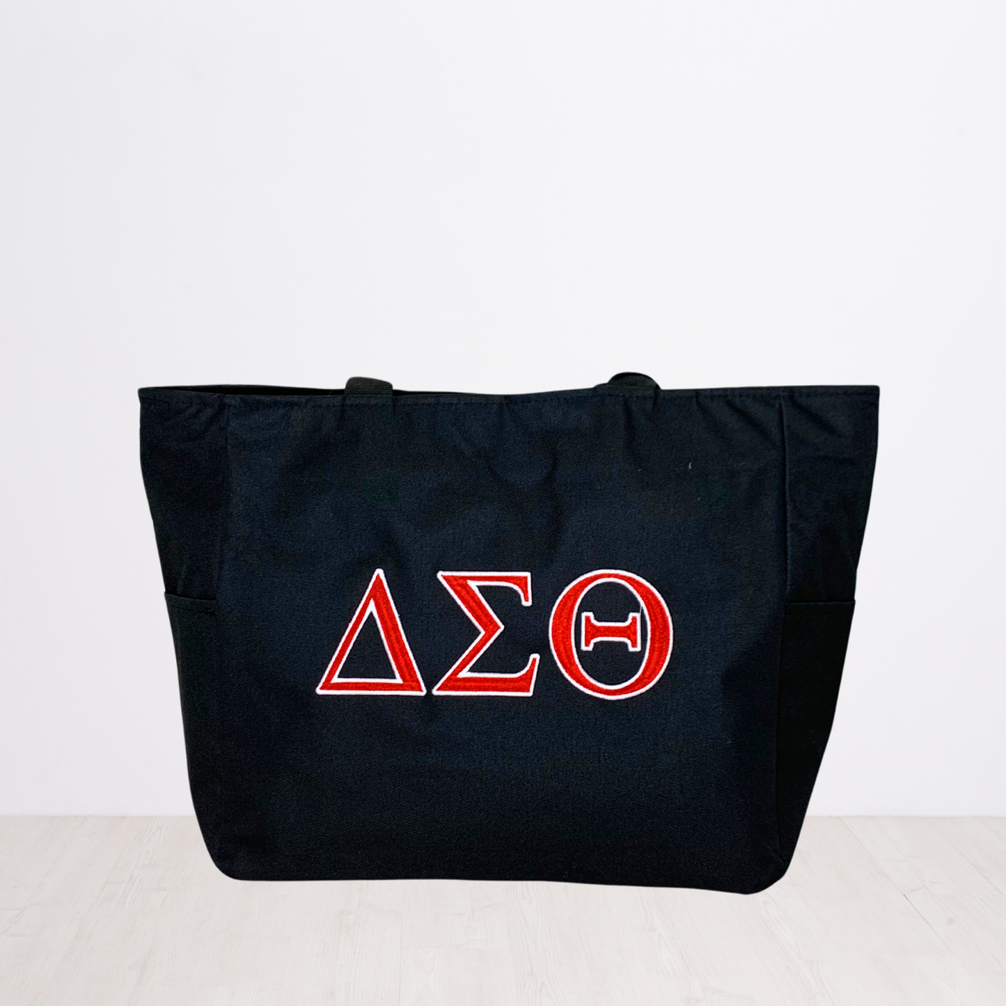 Delta Sigma Theta Personalized Embroidered Zipper Tote Bag