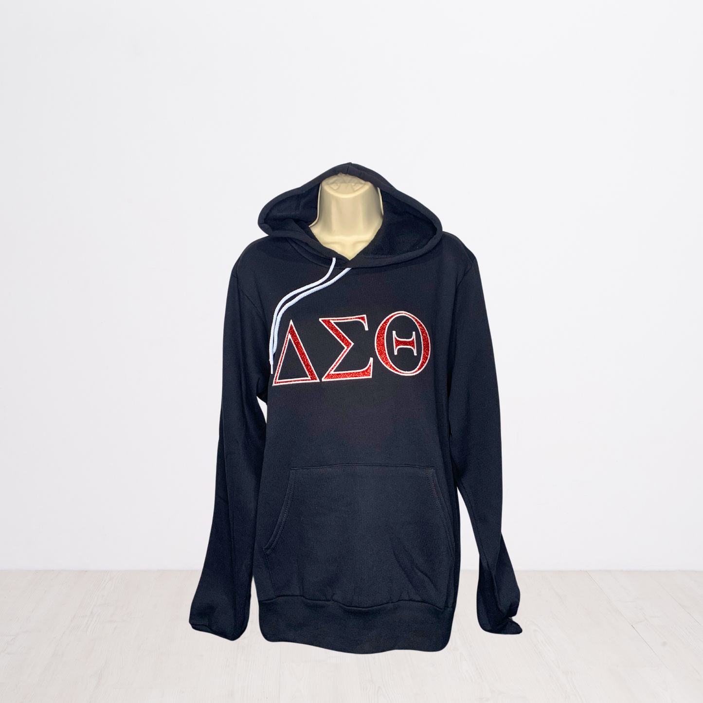 Delta Sigma Theta Embroidered Glitter Hoodie