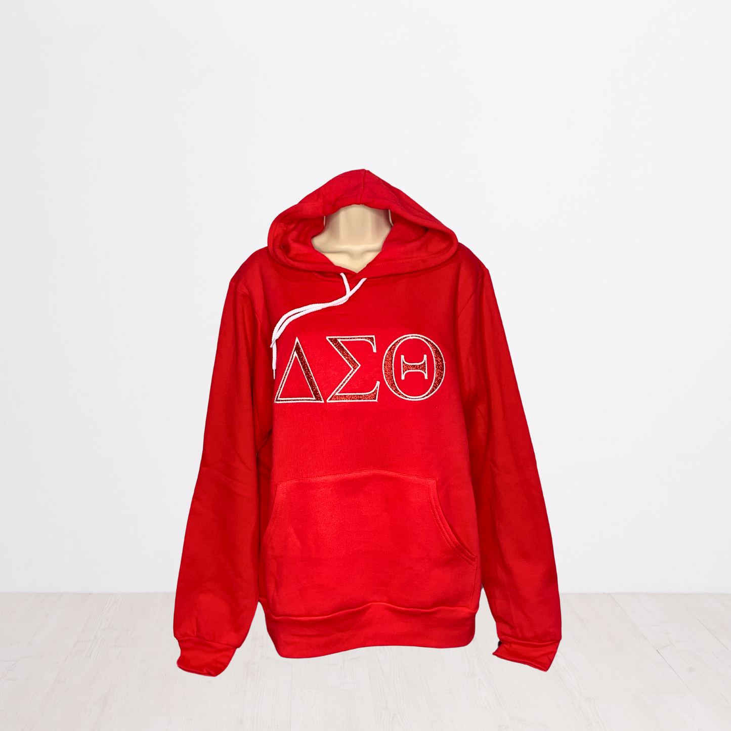 Delta Sigma Theta Embroidered Glitter Hoodie