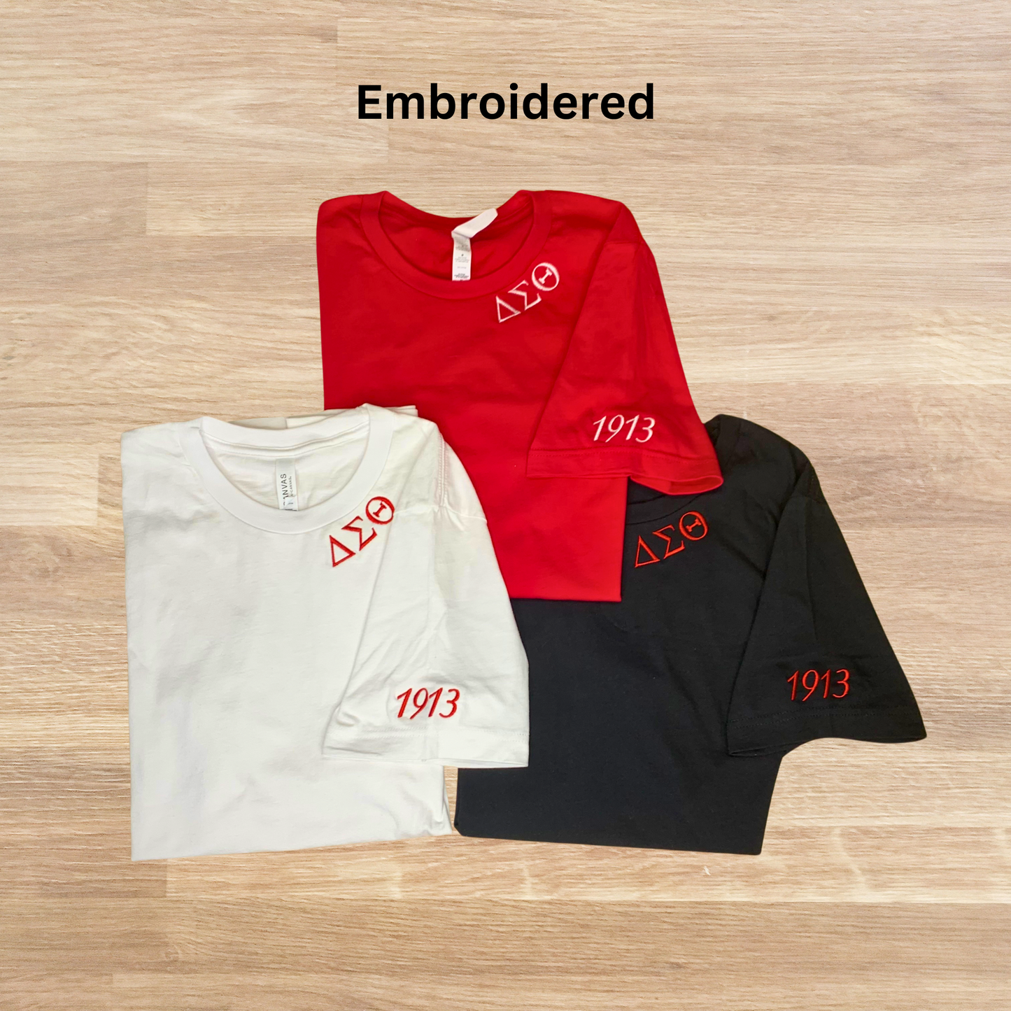 Delta Sigma Theta 1913 Embroidered T-Shirt