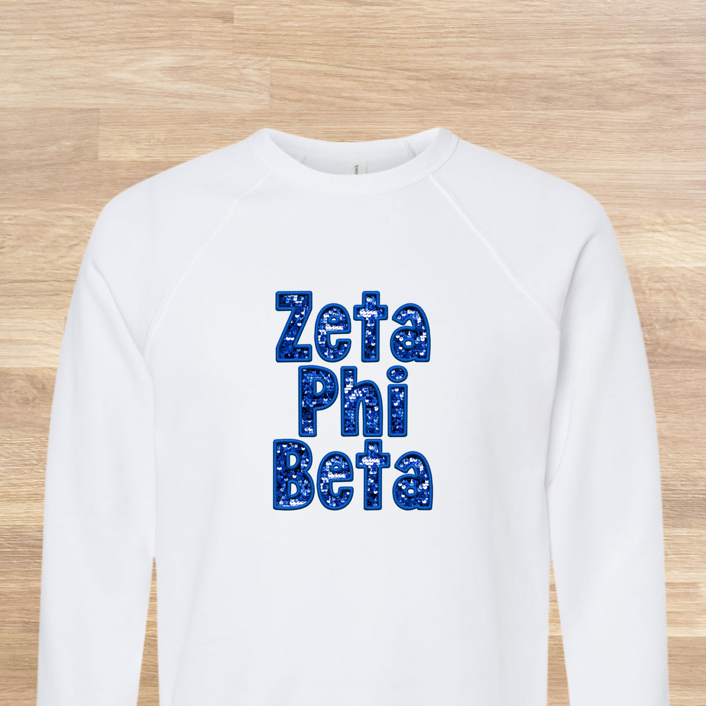 Zeta Phi Beta Faux Embroidered Sequins Sweatshirt