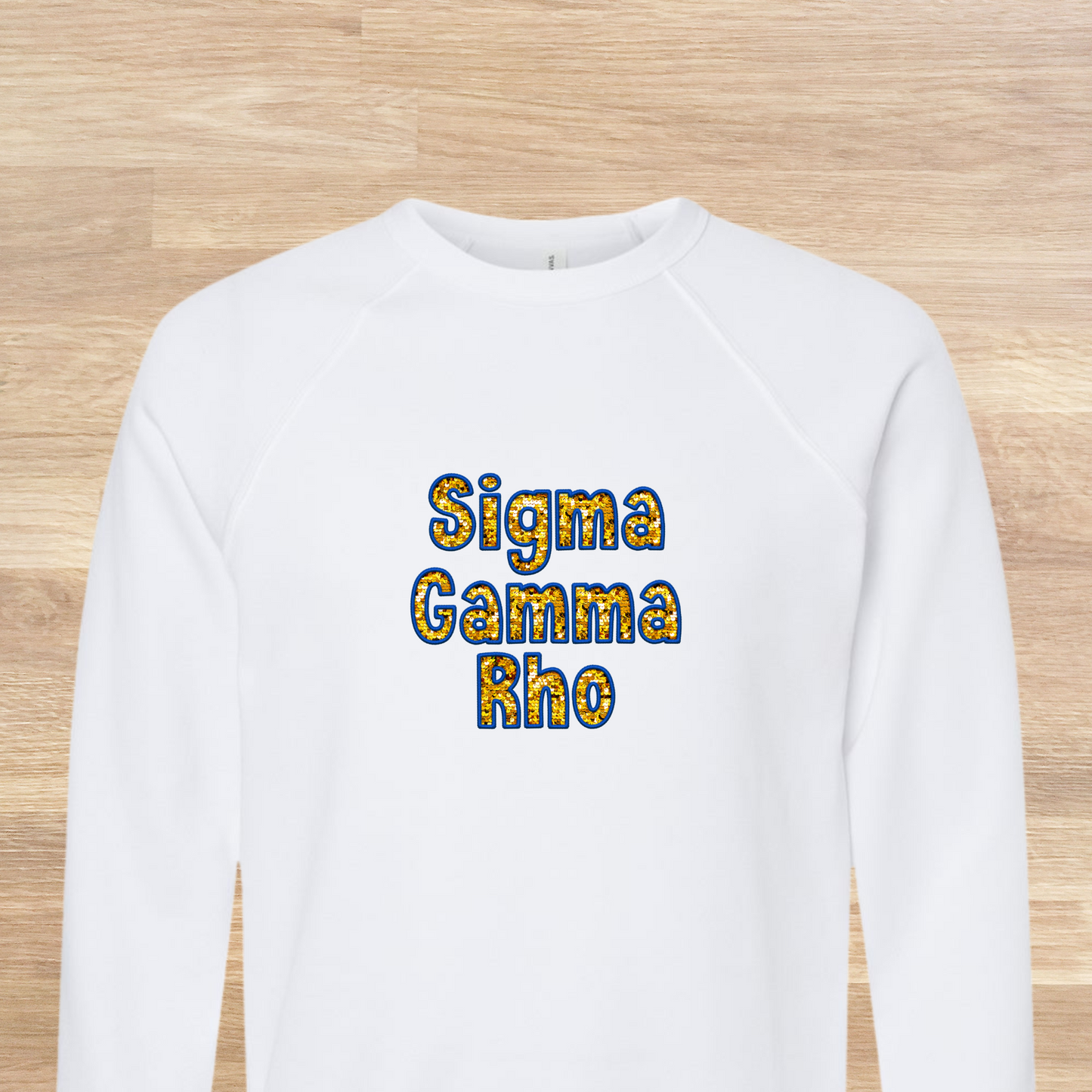 Sigma Gamma Rho Faux Embroidered Sequins Sweatshirt