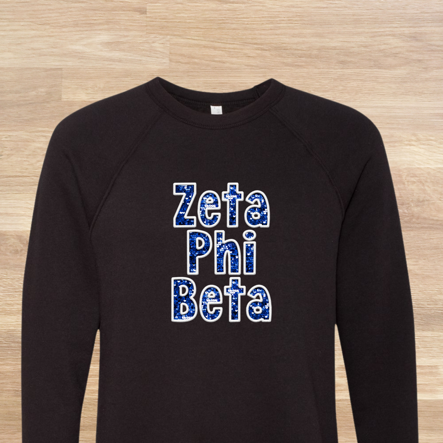 Zeta Phi Beta Faux Embroidered Sequins Sweatshirt