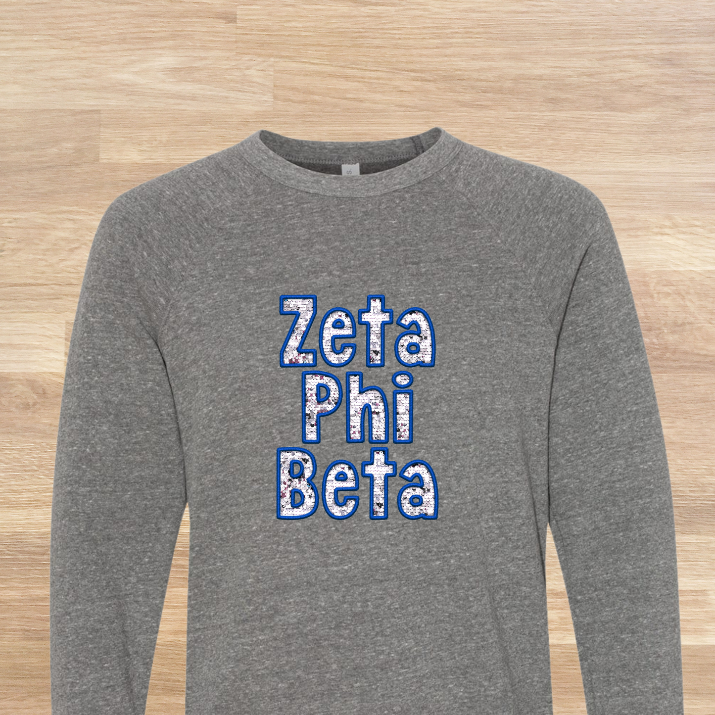 Zeta Phi Beta Faux Embroidered Sequins Sweatshirt