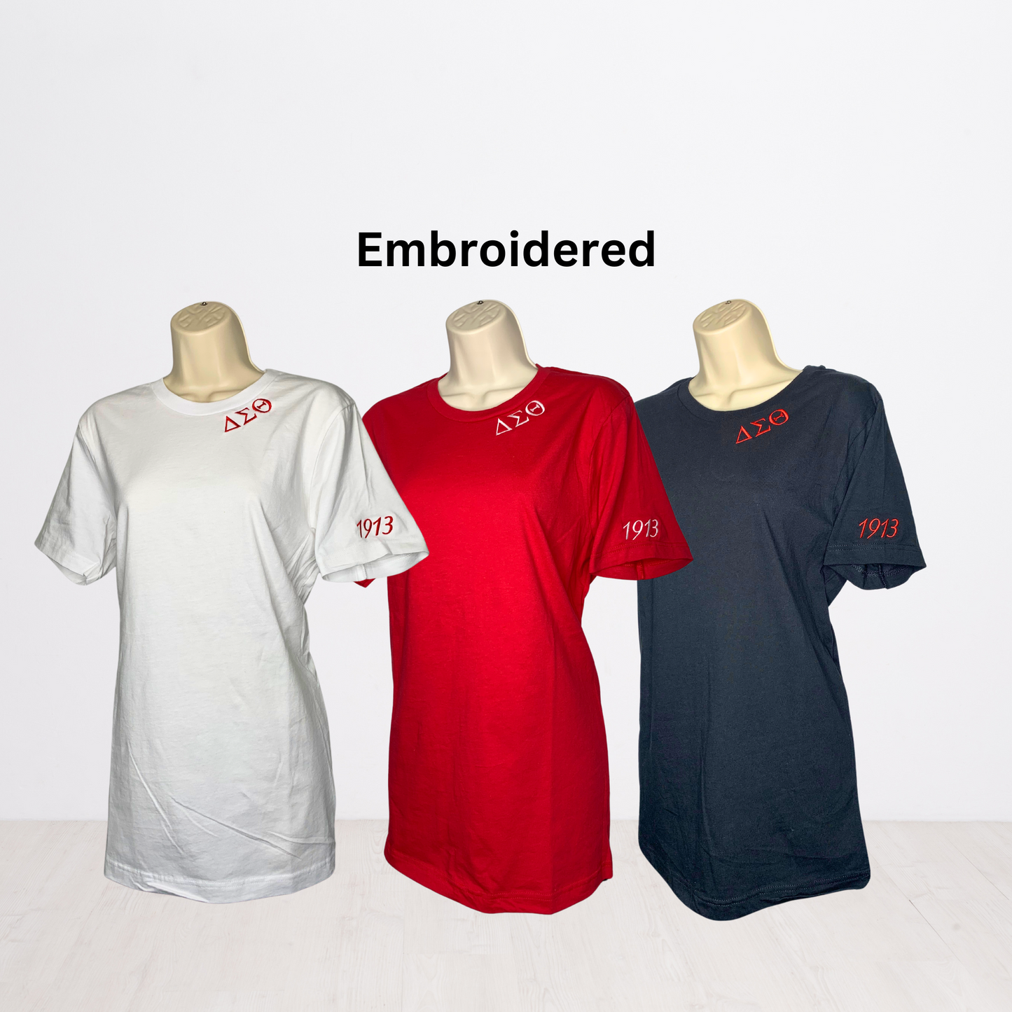 Delta Sigma Theta 1913 Embroidered T-Shirt