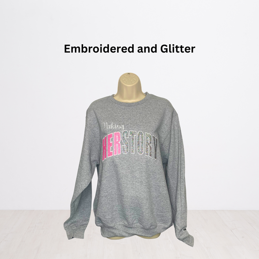 Herstory (History) Glitter Sweatshirt