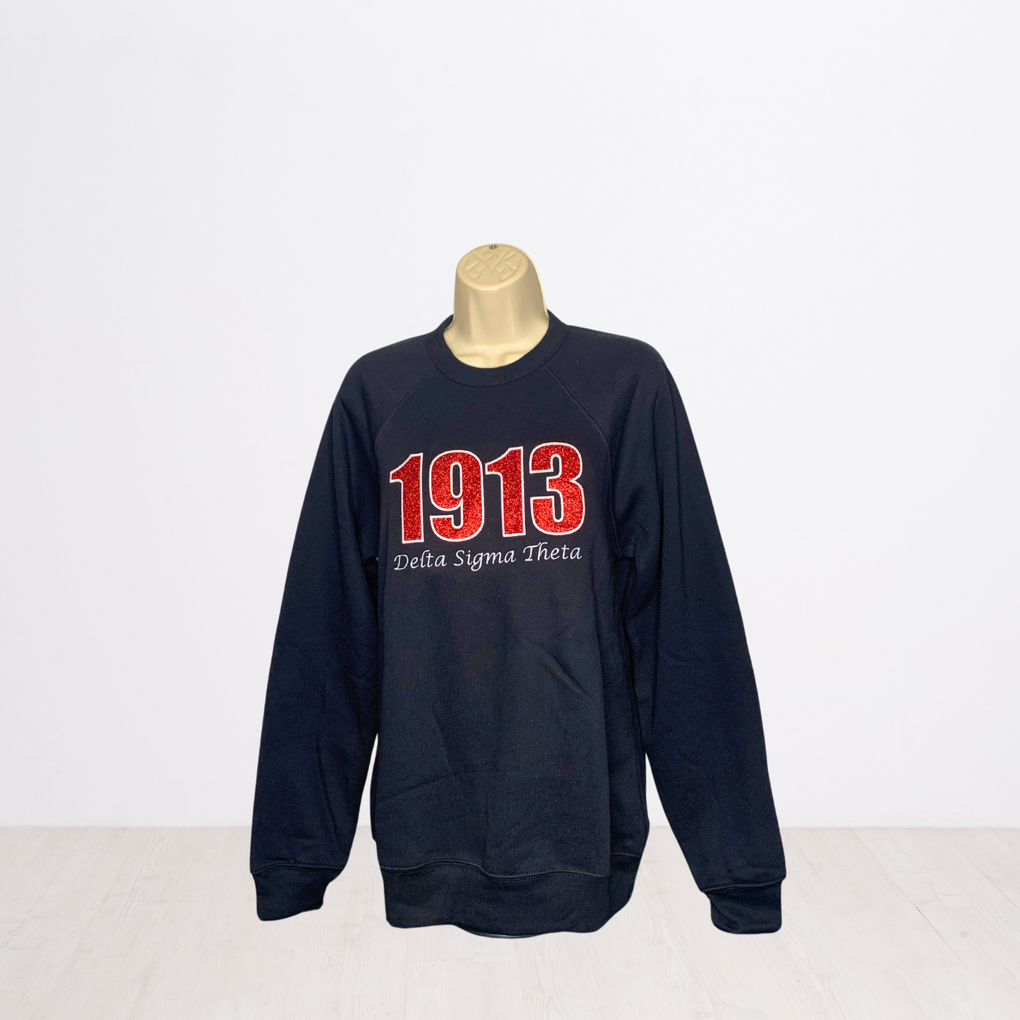 1913 Delta Sigma Theta Embroidered Glitter Sweatshirt