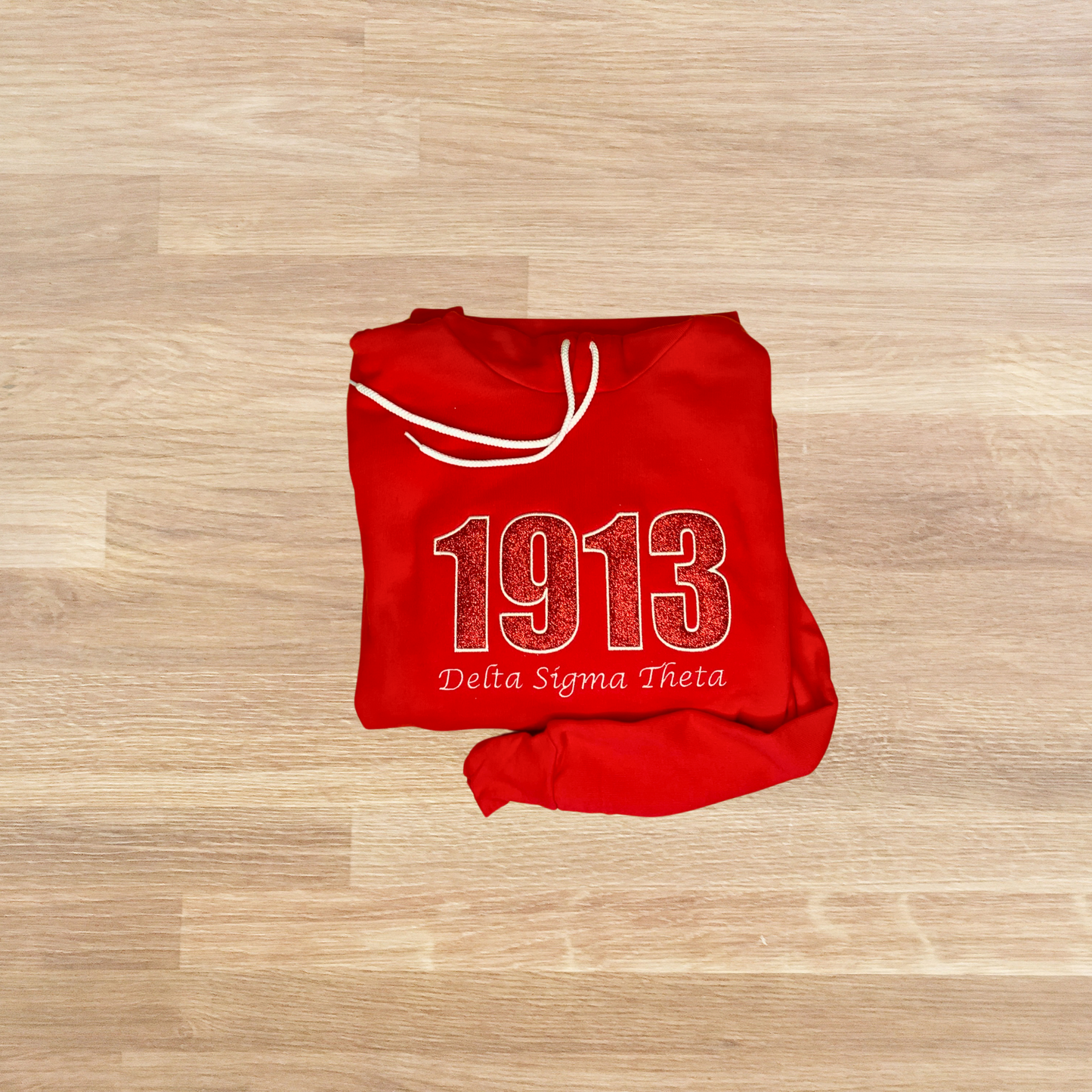 1913 Delta Sigma Theta Embroidered Glitter Hoodie