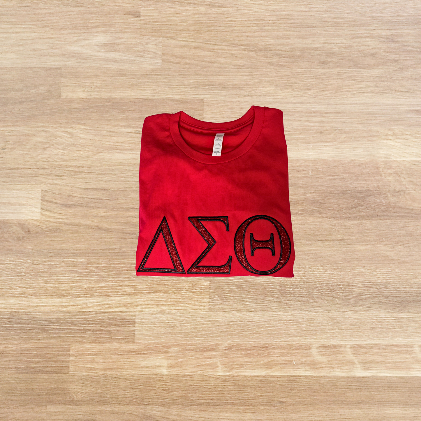 Delta Sigma Theta Embroidered Glitter T-Shirt