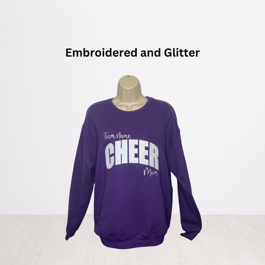 Custom Embroidered Glitter Sweatshirt