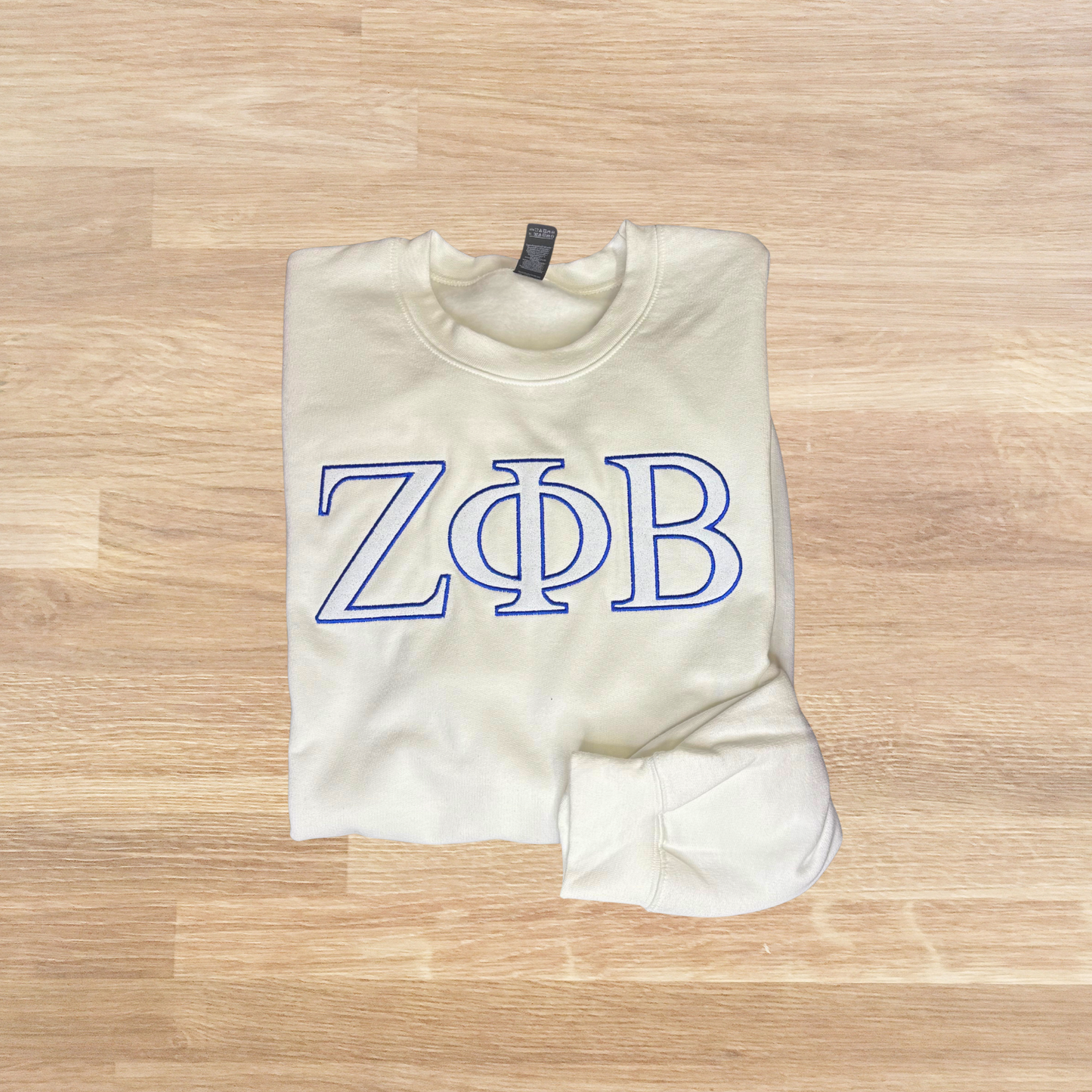 Zeta Phi Beta Embroidered Glitter Sweatshirt