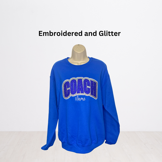 Custom Embroidered Double Glitter Sweatshirt