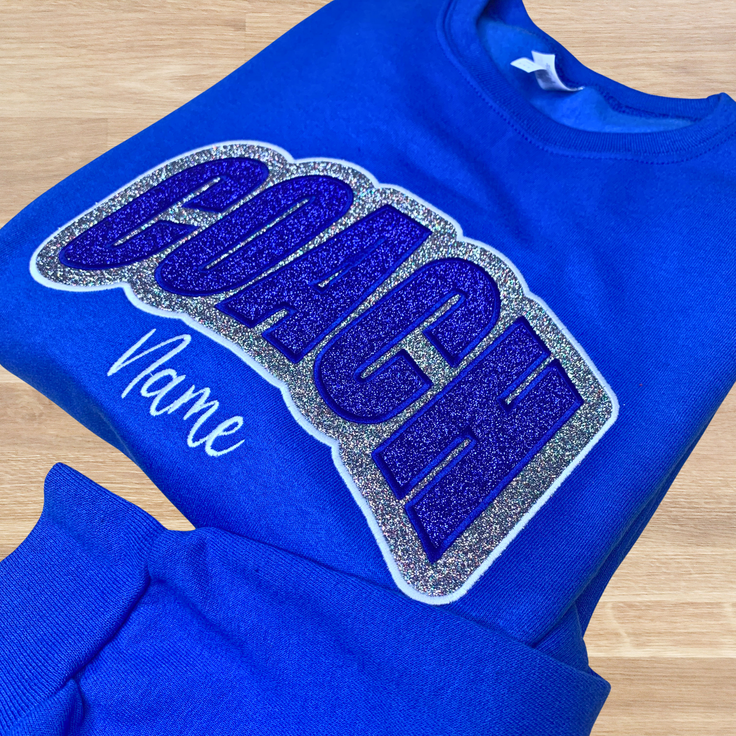 Custom Embroidered Double Glitter Sweatshirt