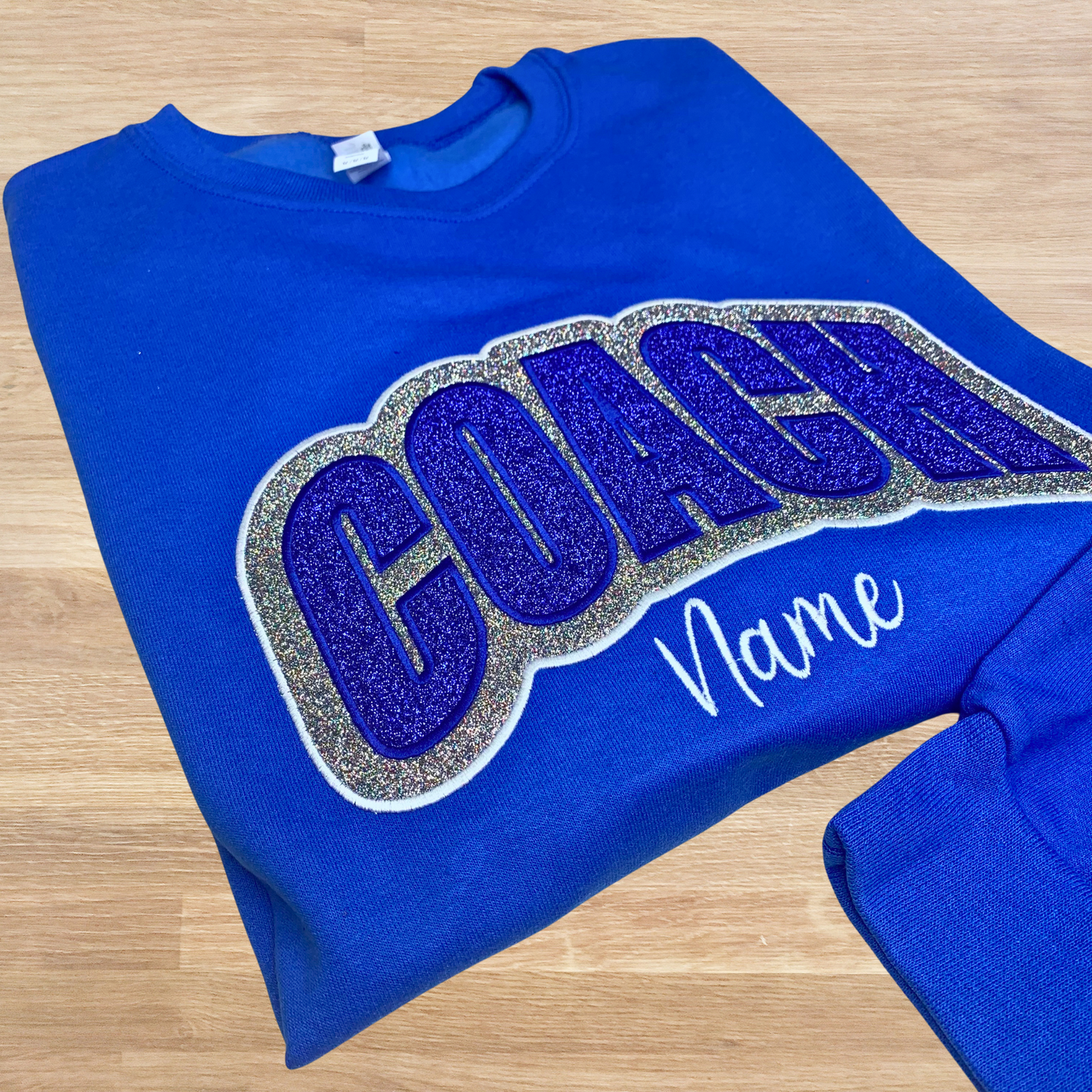 Custom Embroidered Double Glitter Sweatshirt