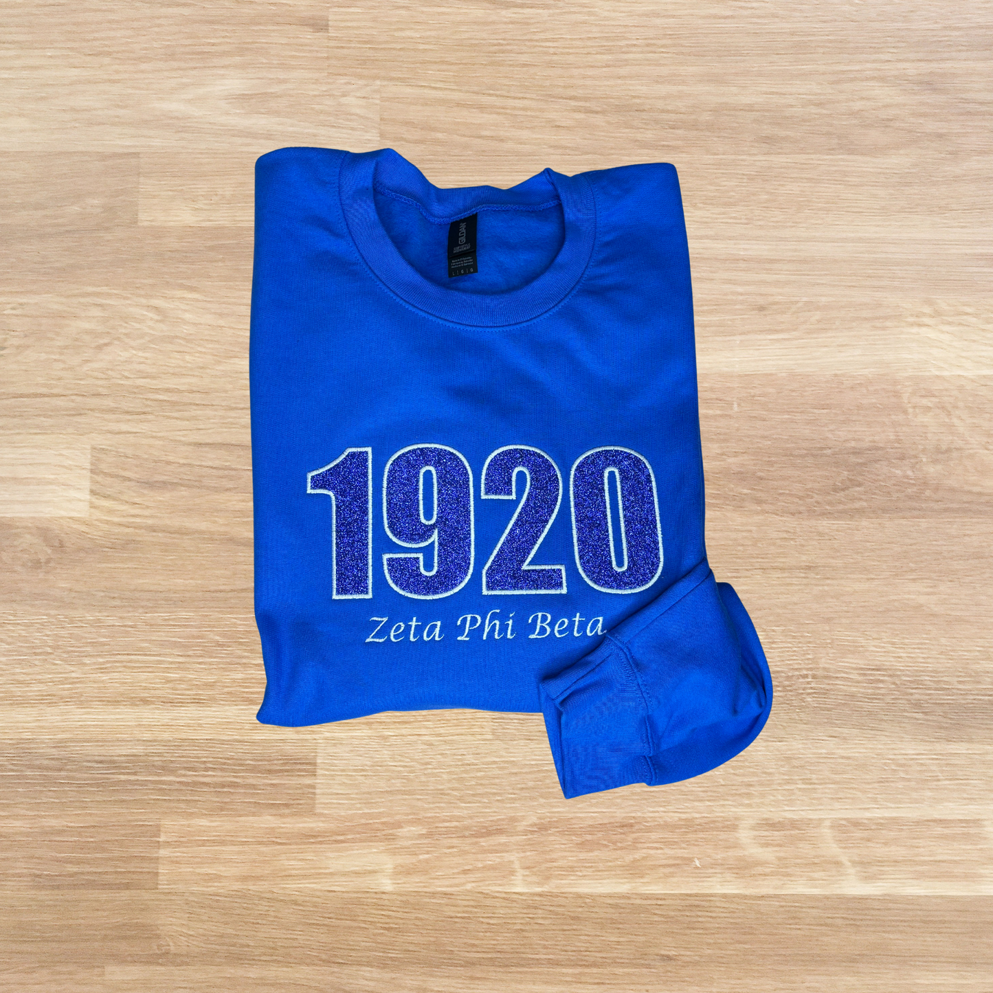1920 Embroidered Glitter Sweatshirt