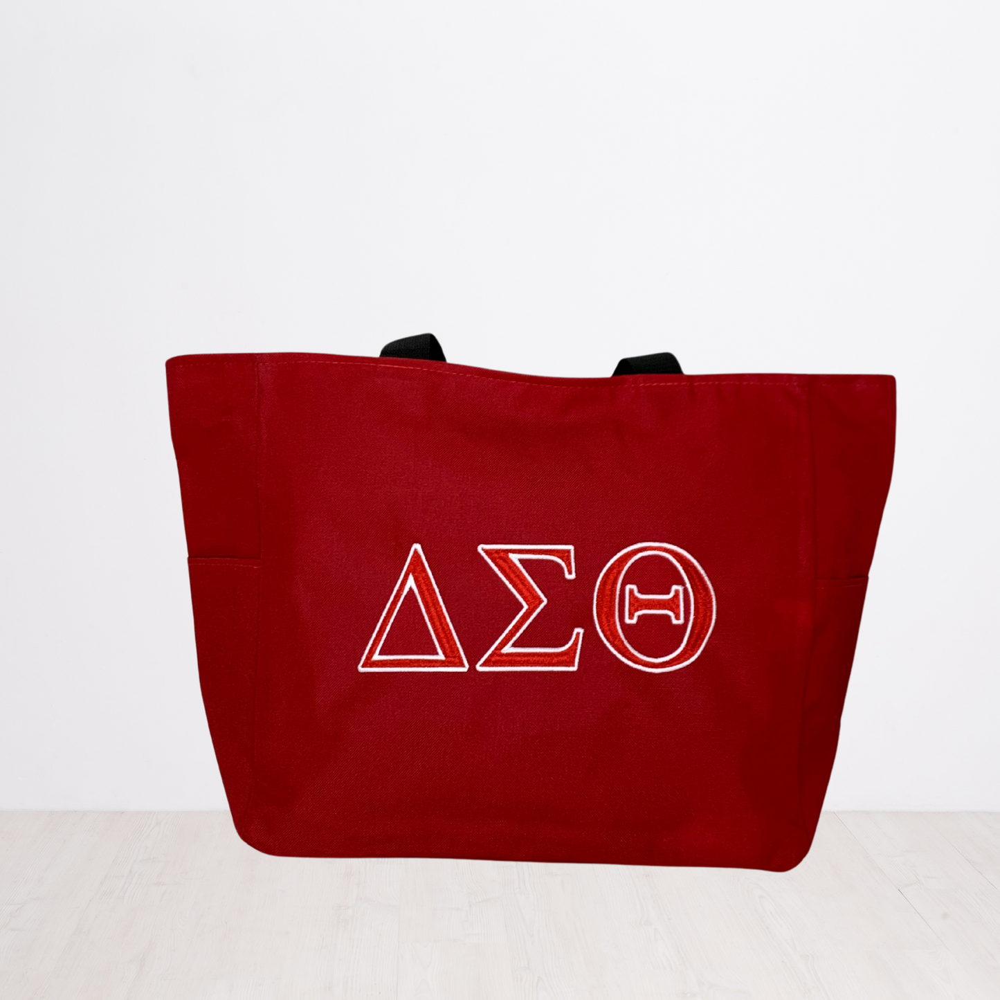 Delta Sigma Theta Personalized Embroidered Zipper Tote Bag