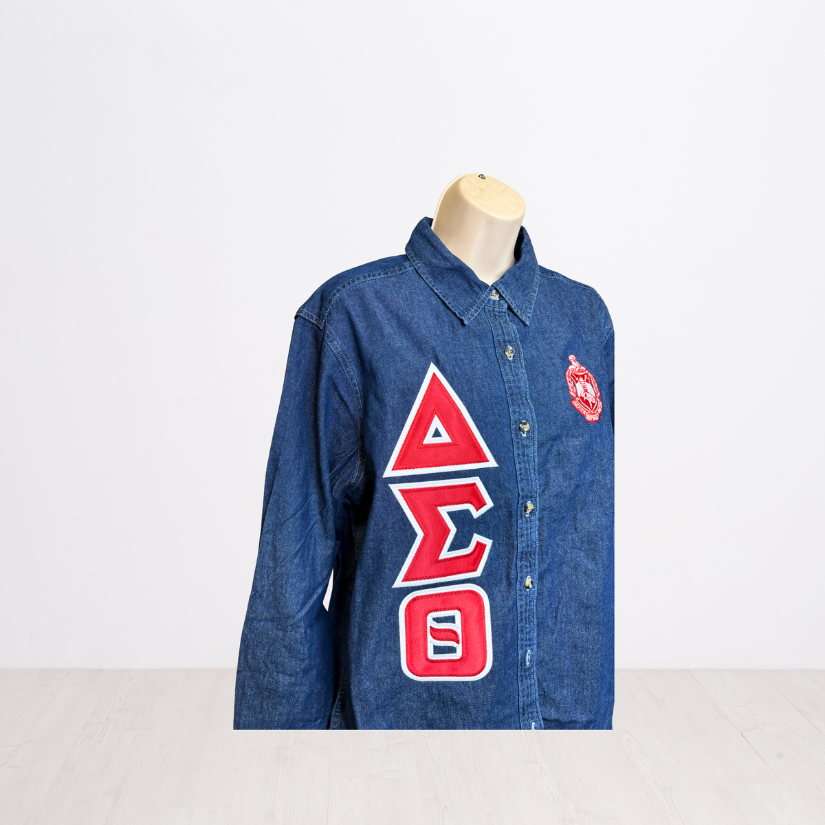 Delta Sigma Theta Denim Button-Down Shirt