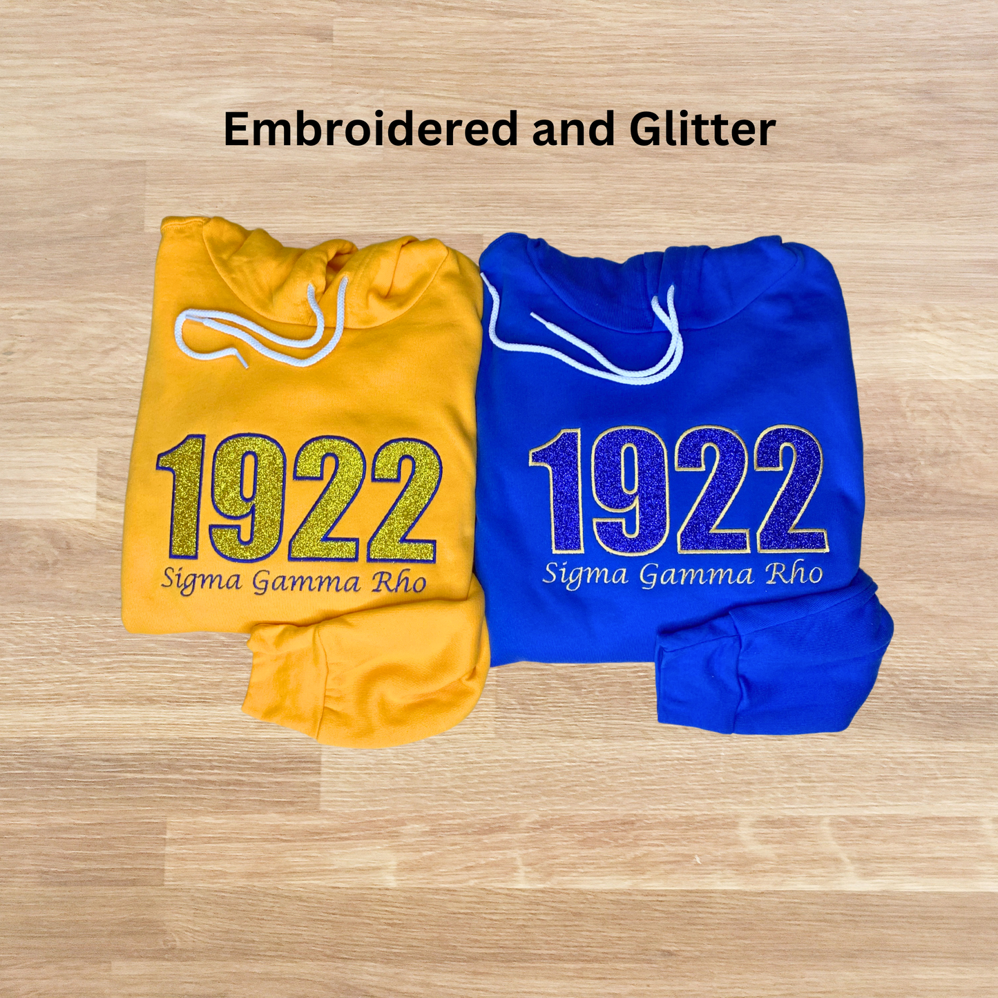 1922 Sigma Gamma Rho Embroidered Glitter Hoodie
