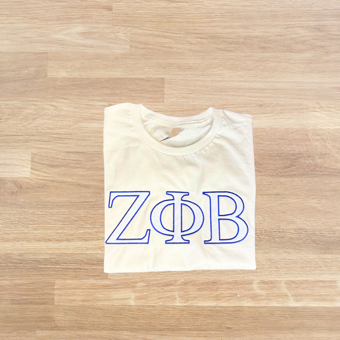 Zeta Phi Beta Embroidered Glitter T-shirt