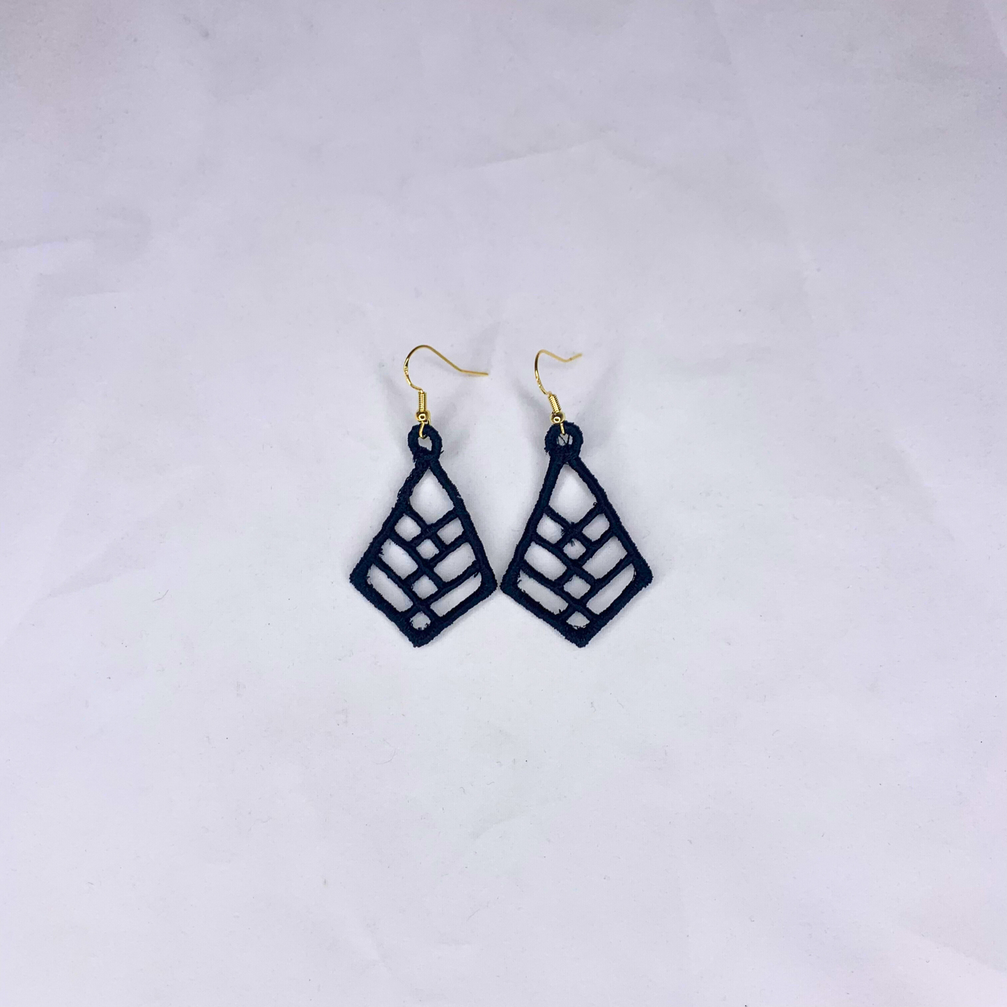 Intertwined Diamond Embroidered Earrings