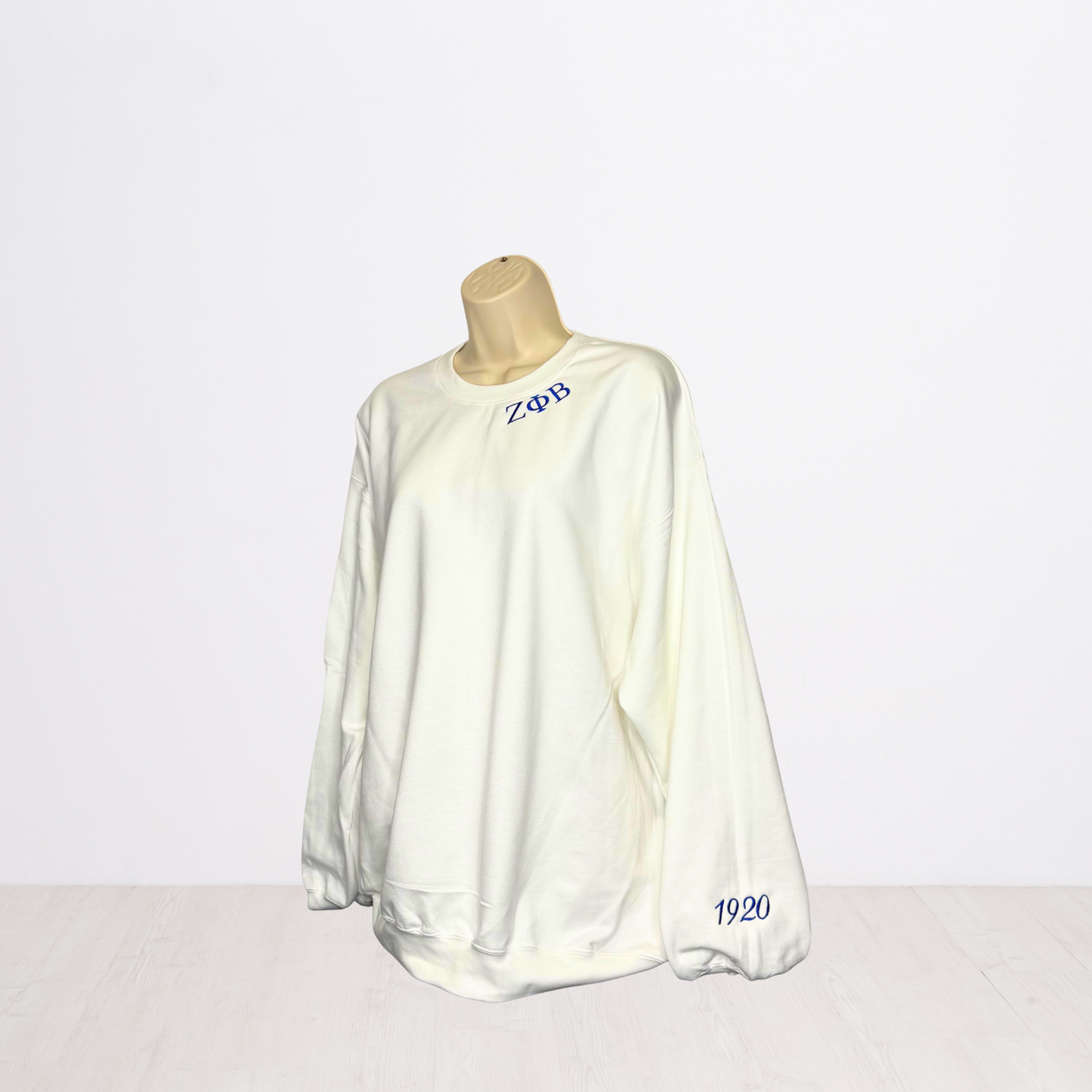 Zeta Phi Beta 1920 Minimal Embroidered Sweatshirt