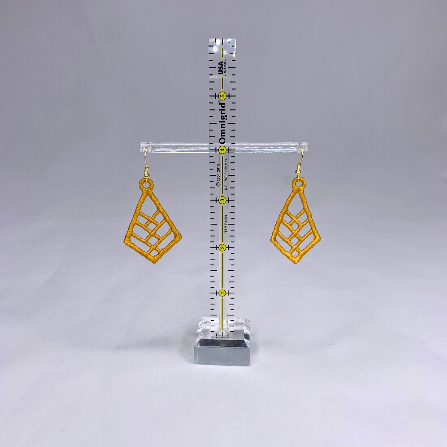 Intertwined Diamond Embroidered Earrings
