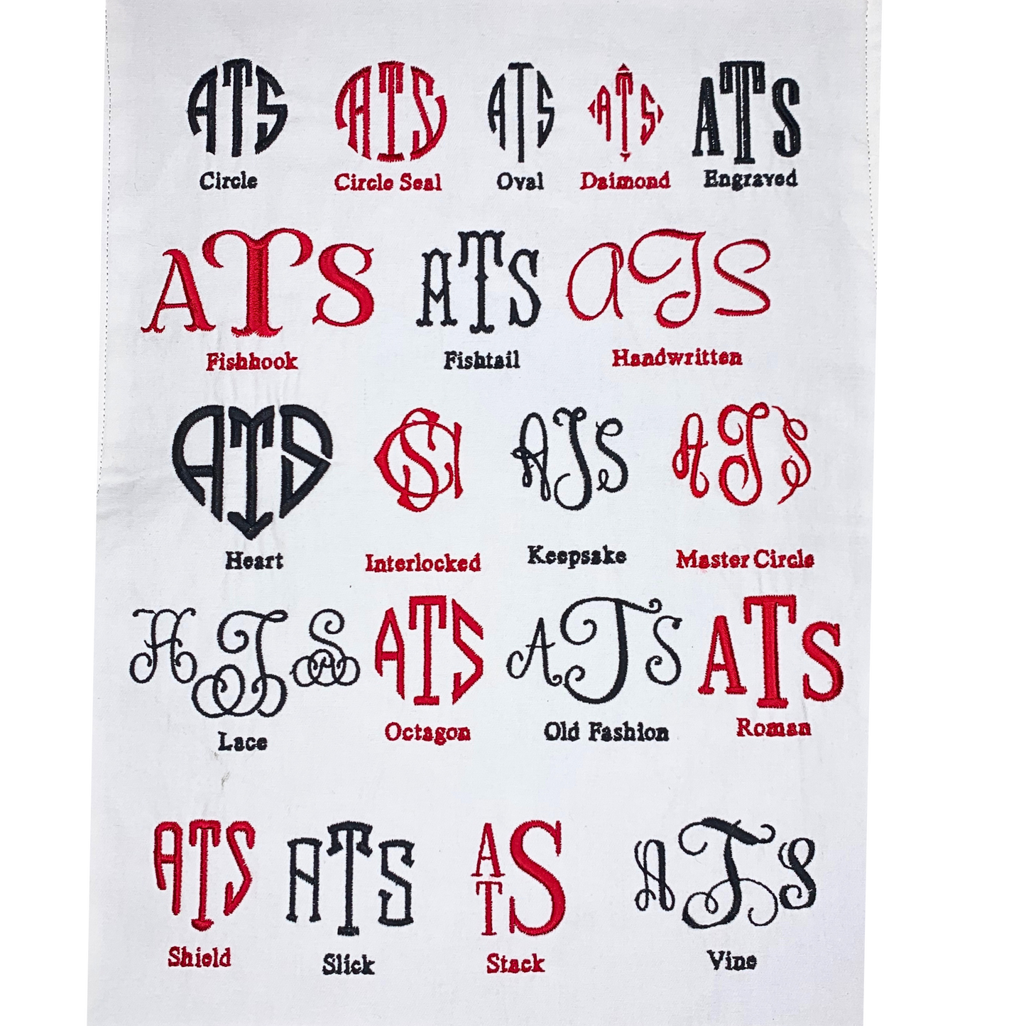 Monogrammed Embroidered Canvas Tote Bag