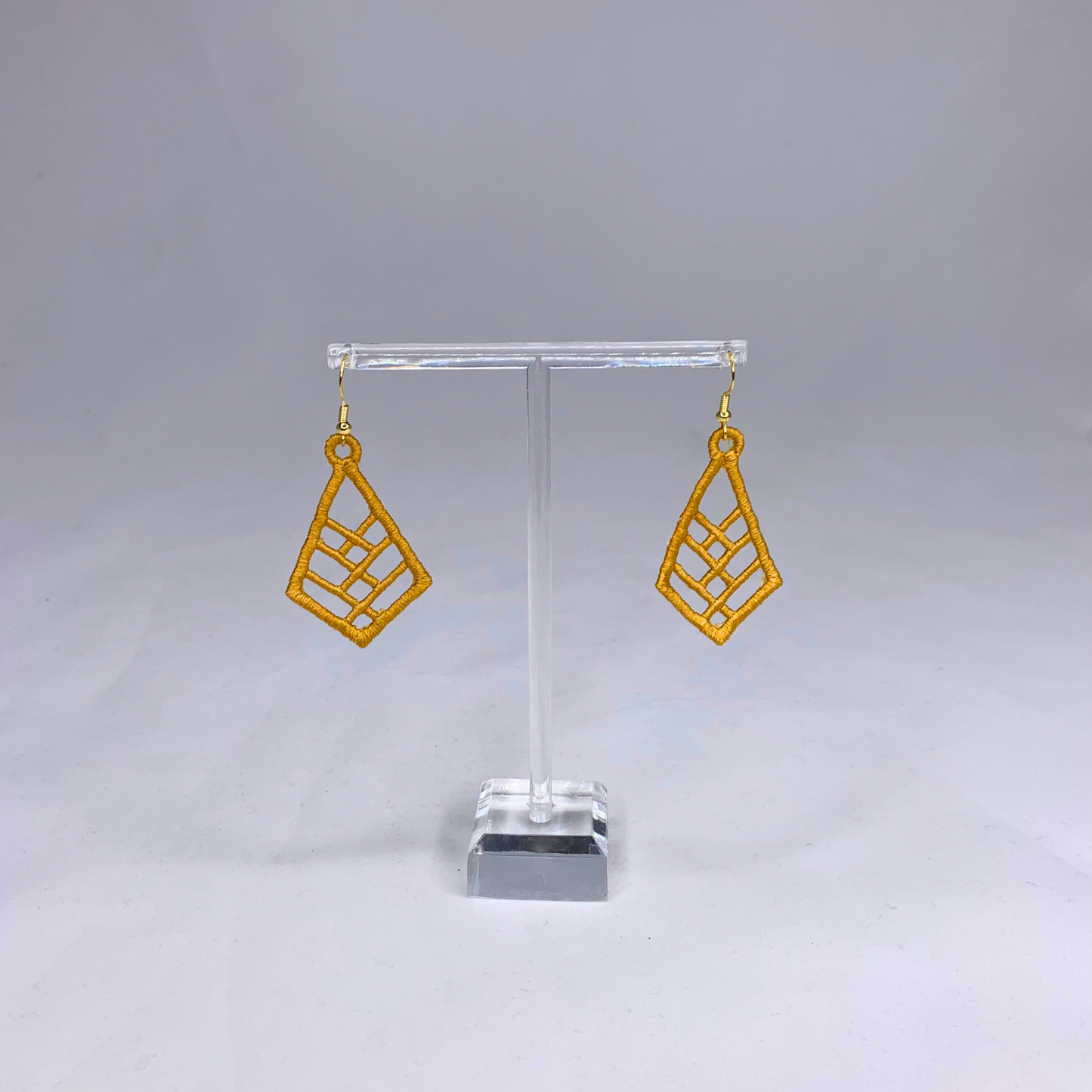 Intertwined Diamond Embroidered Earrings