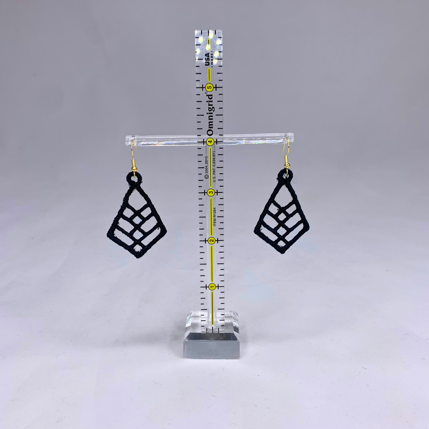 Intertwined Diamond Embroidered Earrings