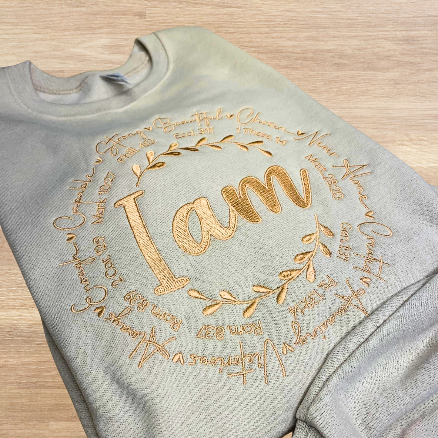 I AM Embroidered Sweatshirt