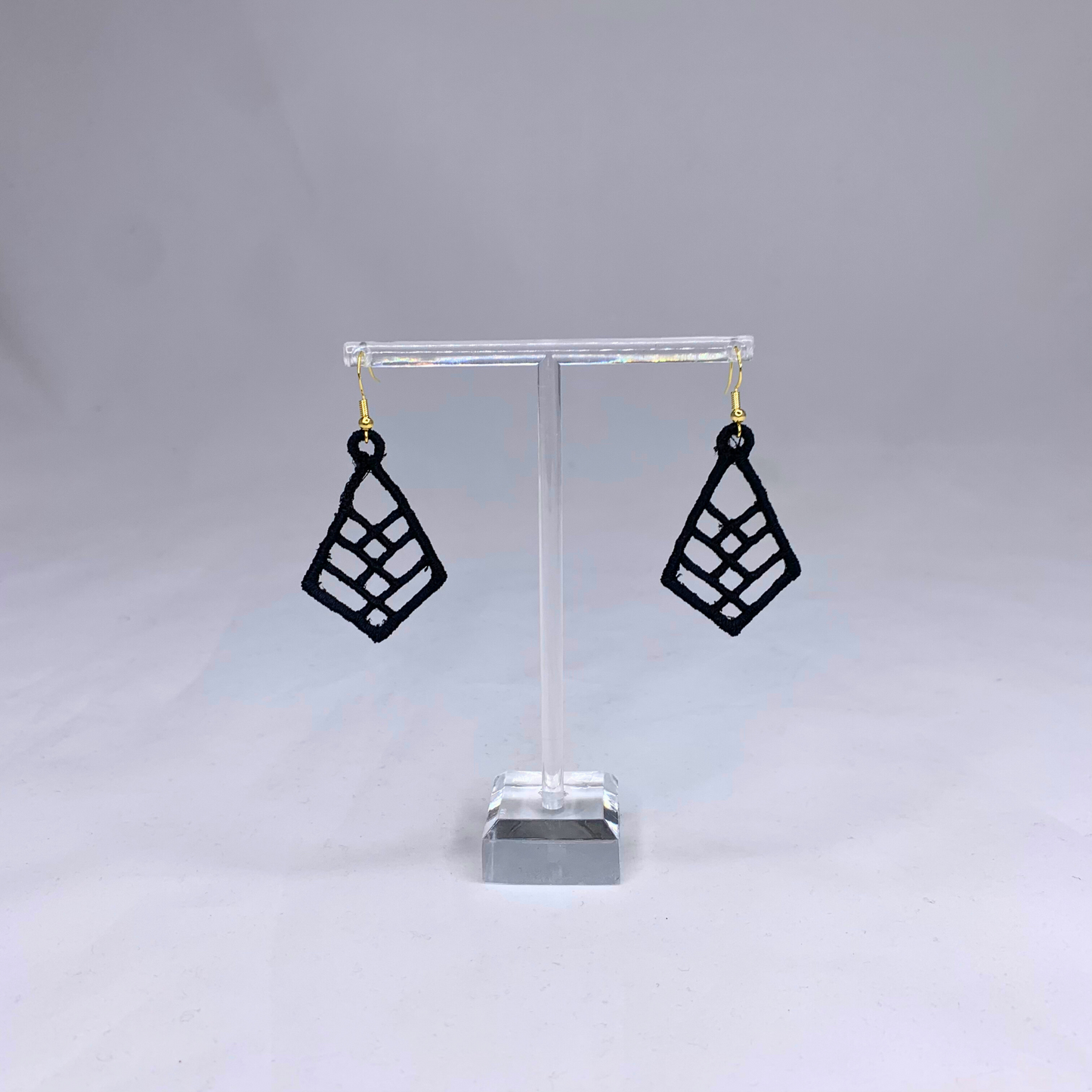 Intertwined Diamond Embroidered Earrings