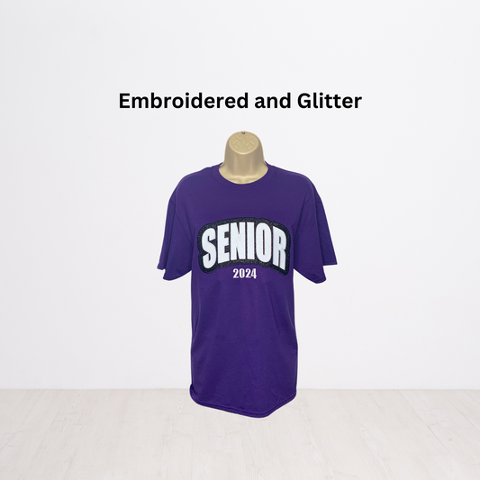 Custom Embroidered Double Glitter T-Shirt