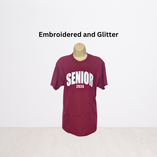Custom Embroidered Glitter T-Shirt